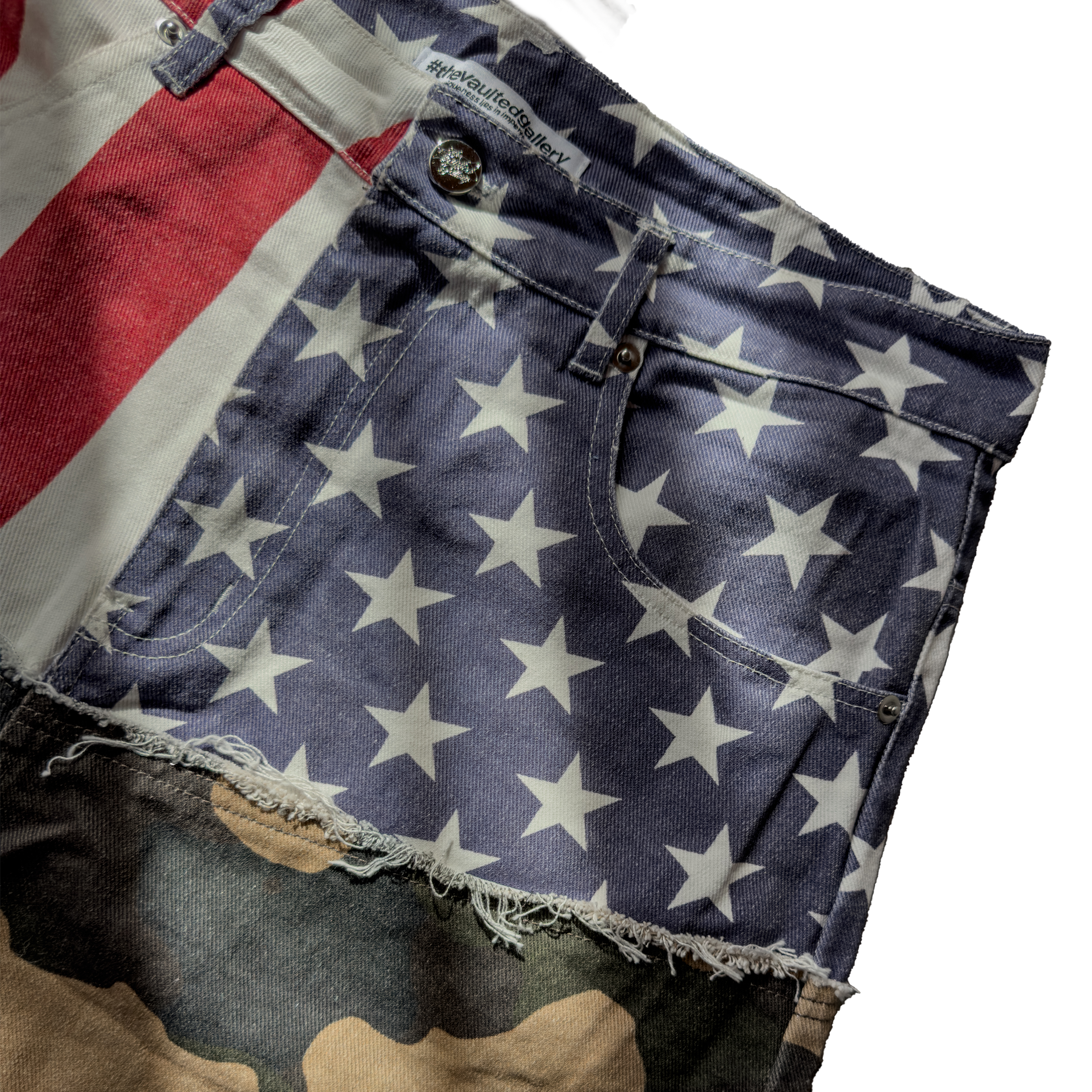 USA & Camo Cut Up Jorts